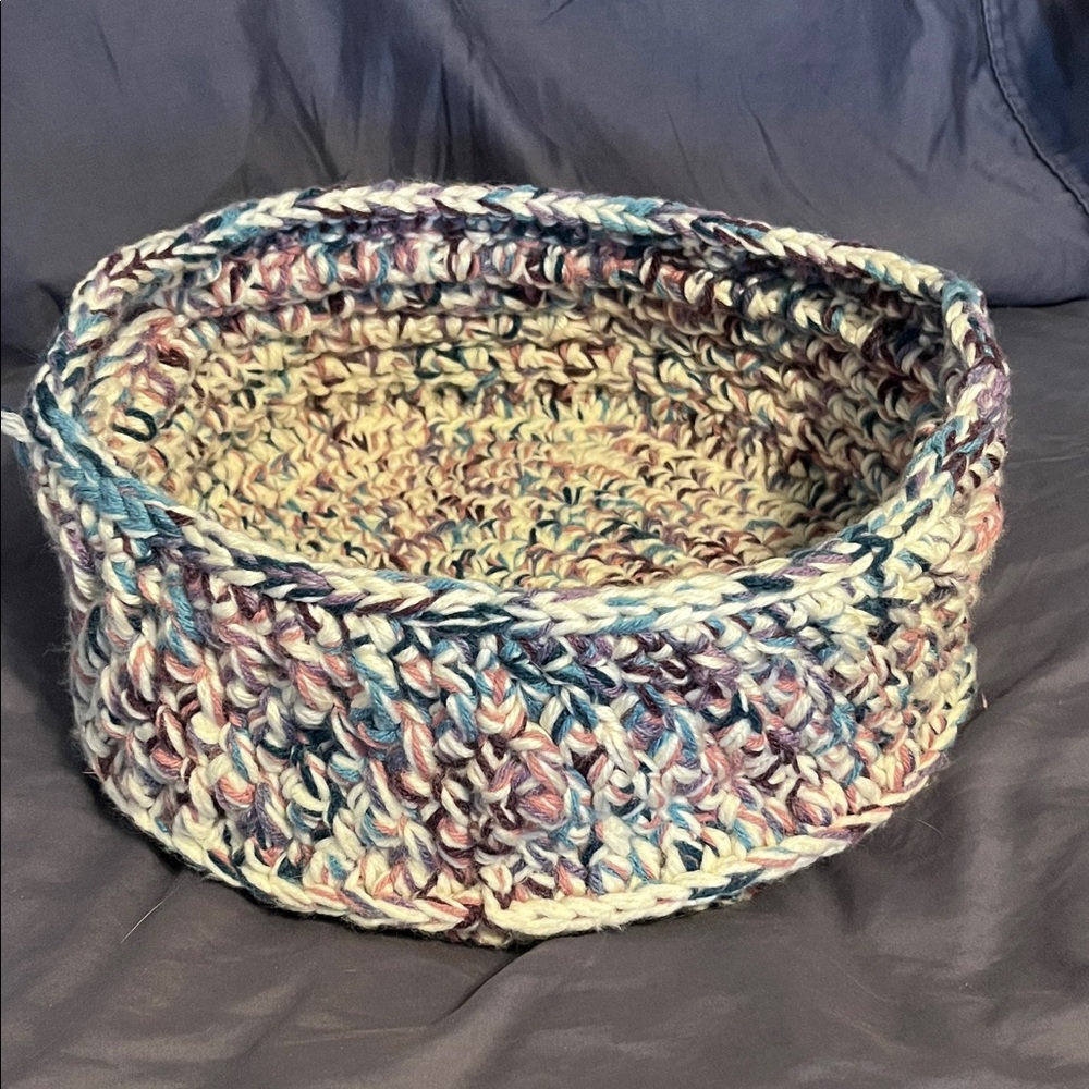 Handcrafted Multicolor Crochet Basket
